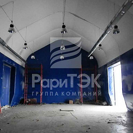 Hangar 24x12x10 m., Cementation workshop, Orenburg region.