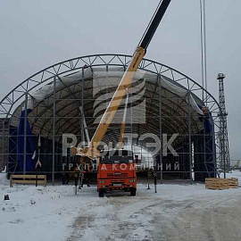 Hangar 135x24x14 Warehouse 135x24x14 m., For metal storage.