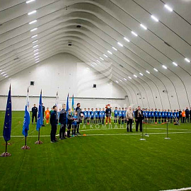 Football arena 43x66x18 m., St. Petersburg.